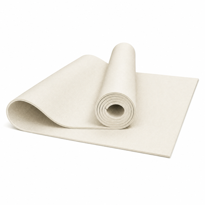 Wellness Essential | Premium Non-Slip Yoga Mat | Home & Studio Practice | For Yoga Enthusiasts | Elegant Ivory Minimalist Design