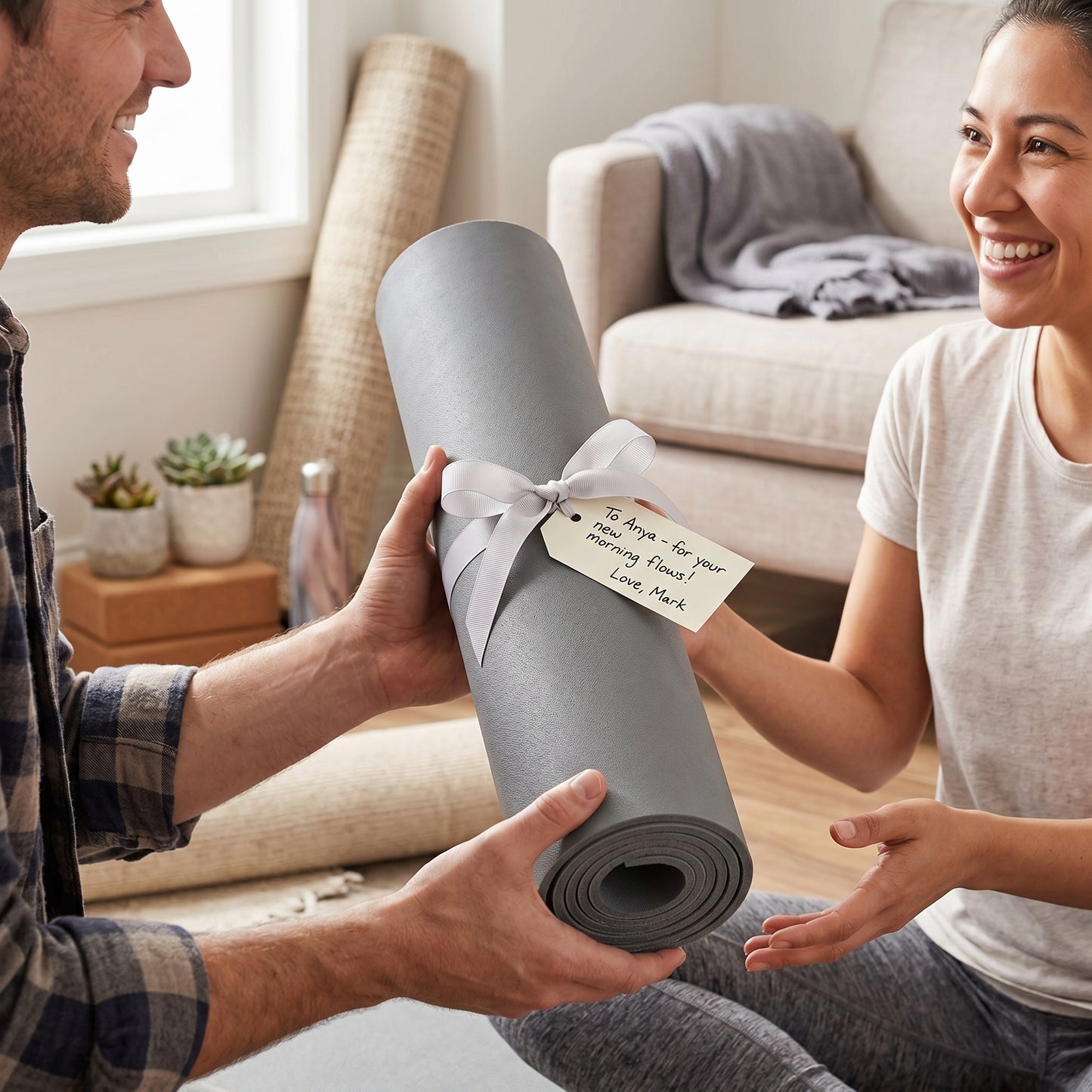 Wellness Essential | Premium Non-Slip Yoga Mat | Home & Studio Practice | For Active Lifestyles | Modern Gray Finish