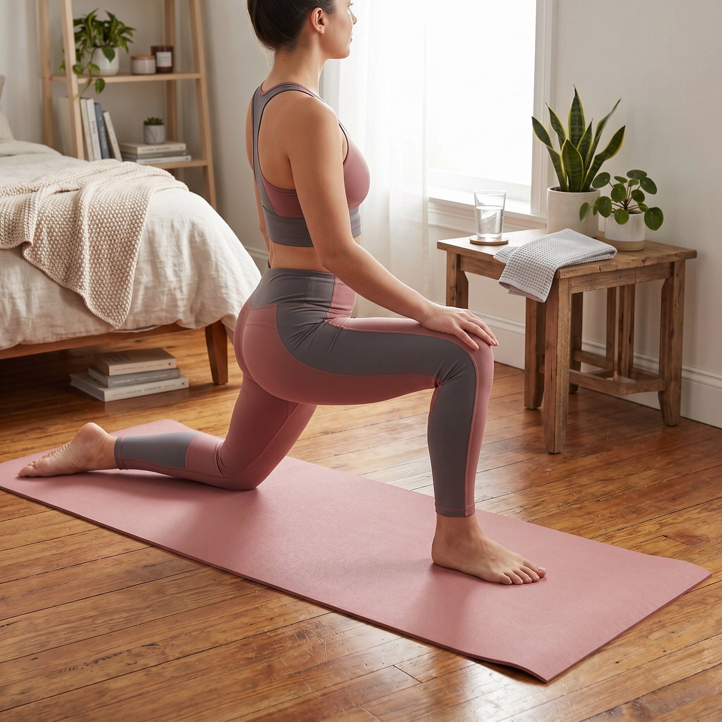 Wellness Favorite | Premium Non-Slip Yoga Mat | Home & Studio Practice | For Active Women | Elegant Blush Pink Finish