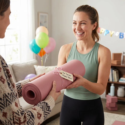 Wellness Favorite | Premium Non-Slip Yoga Mat | Home & Studio Practice | For Active Women | Elegant Blush Pink Finish