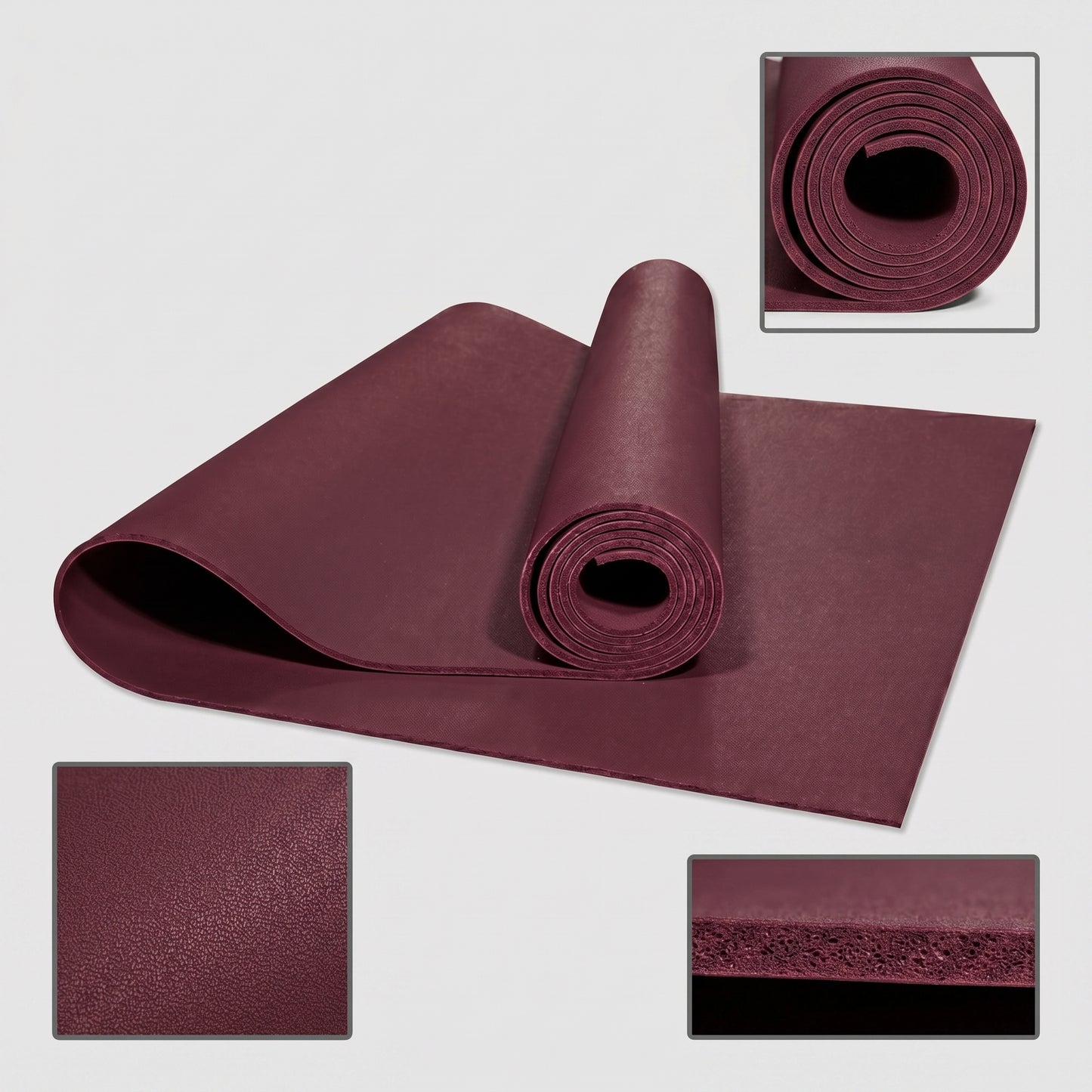 Premium Wellness Choice | Non-Slip Yoga Mat | Home & Studio Fitness | For Yoga Enthusiasts | Elegant Burgundy Finish