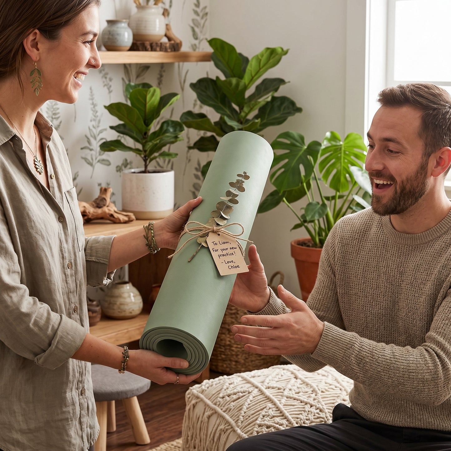 Wellness Favorite | Premium Non-Slip Yoga Mat | Home & Studio Practice | For Yoga Enthusiasts | Elegant Sage Green Finish
