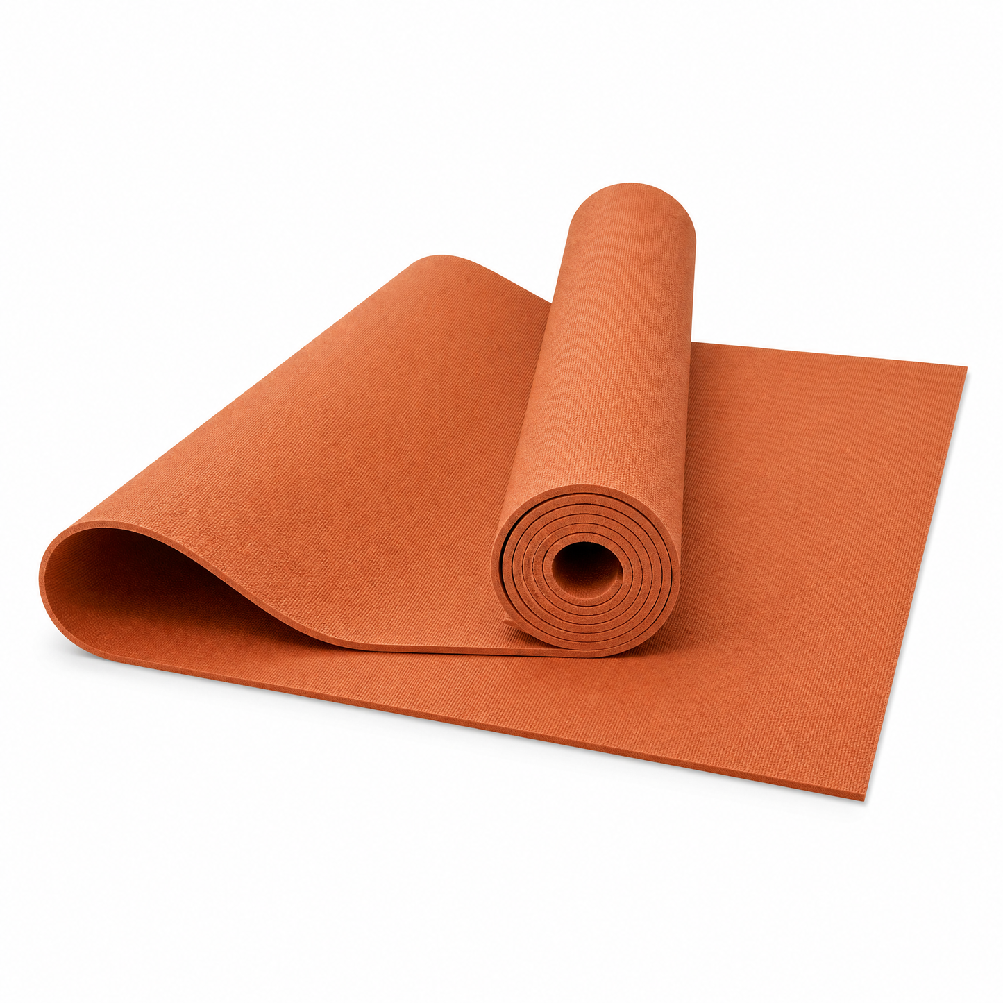 Energy Boost Essential | Premium Non-Slip Yoga Mat | Home & Studio Workouts | For Active Lifestyles | Vibrant Terracotta Orange Design