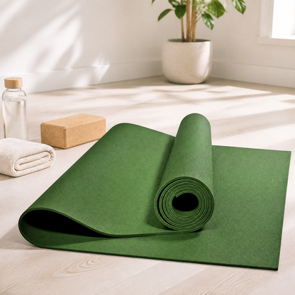 Nature-Inspired Essential | Premium Non-Slip Yoga Mat | Home & Studio Training | For Wellness Enthusiasts | Refreshing Forest Green Design