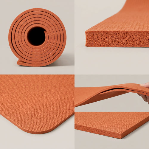 Energy Boost Essential | Premium Non-Slip Yoga Mat | Home & Studio Workouts | For Active Lifestyles | Vibrant Terracotta Orange Design