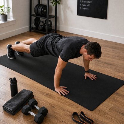 Fitness Essential | Premium Non-Slip Yoga Mat | Home & Studio Training | For Active Lifestyles | Sleek Black Finish