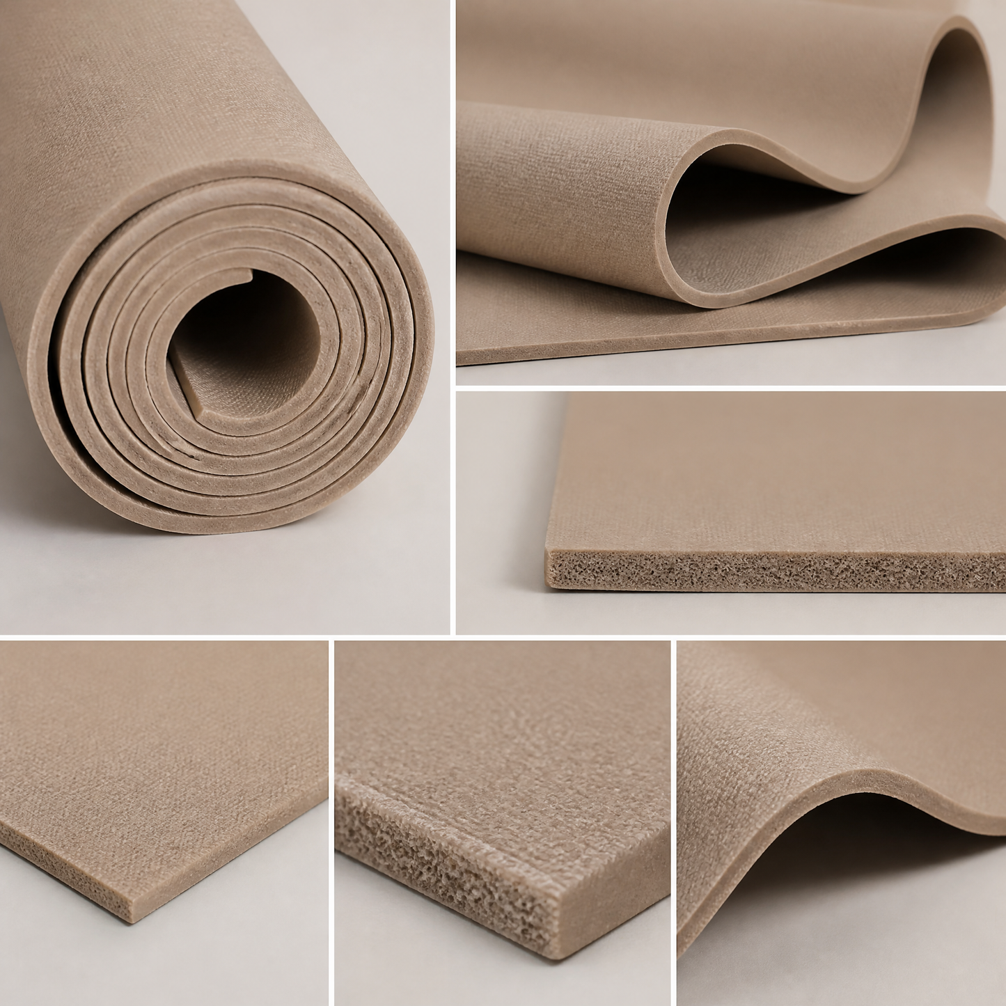 Wellness Lifestyle Essential | Premium Non-Slip Yoga Mat | Home & Studio Exercise | For Yoga Lovers | Elegant Sand Beige Design