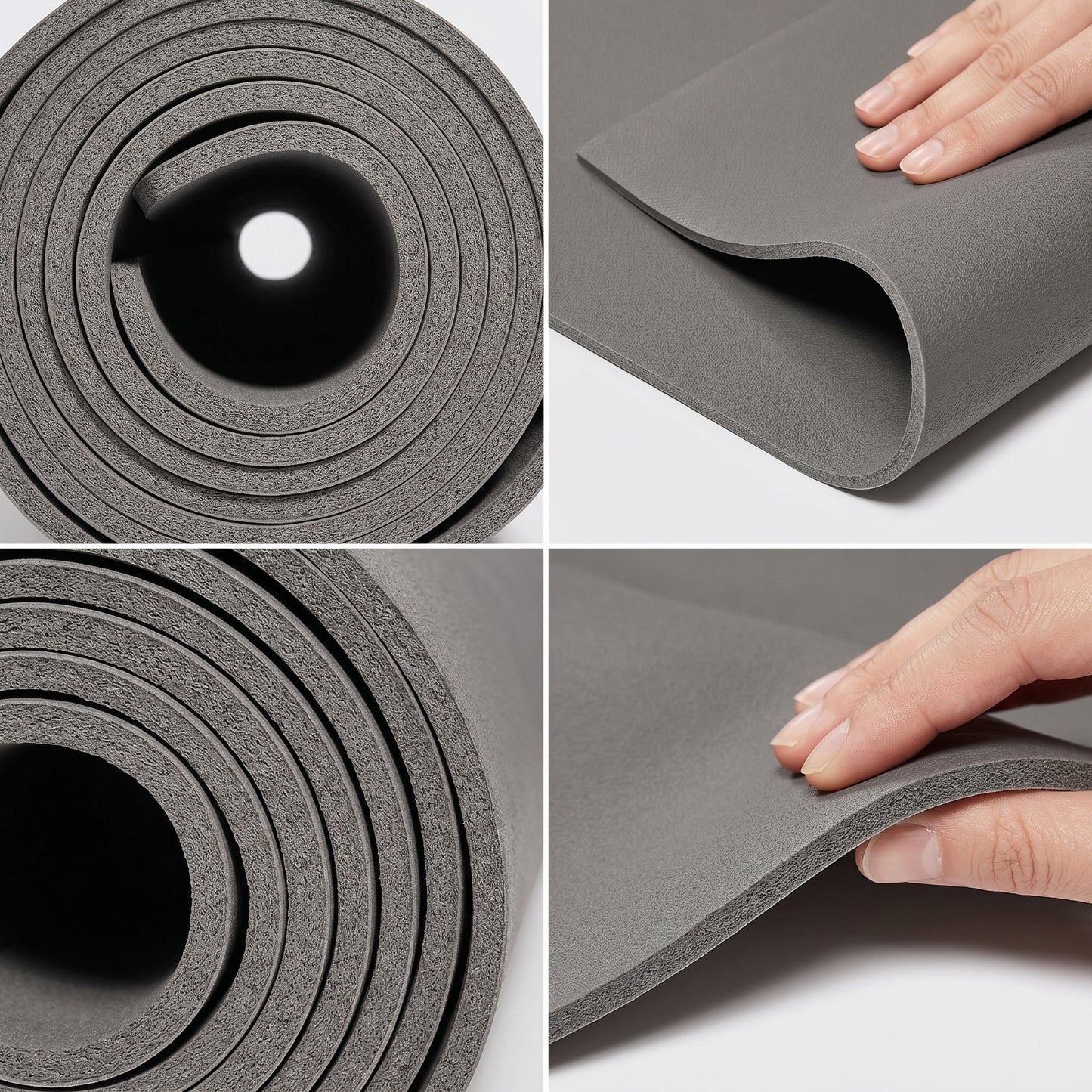 Wellness Essential | Premium Non-Slip Yoga Mat | Home & Studio Practice | For Active Lifestyles | Modern Gray Finish