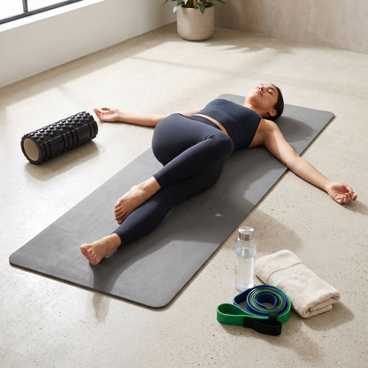 Wellness Essential | Premium Non-Slip Yoga Mat | Home & Studio Practice | For Active Lifestyles | Modern Gray Finish