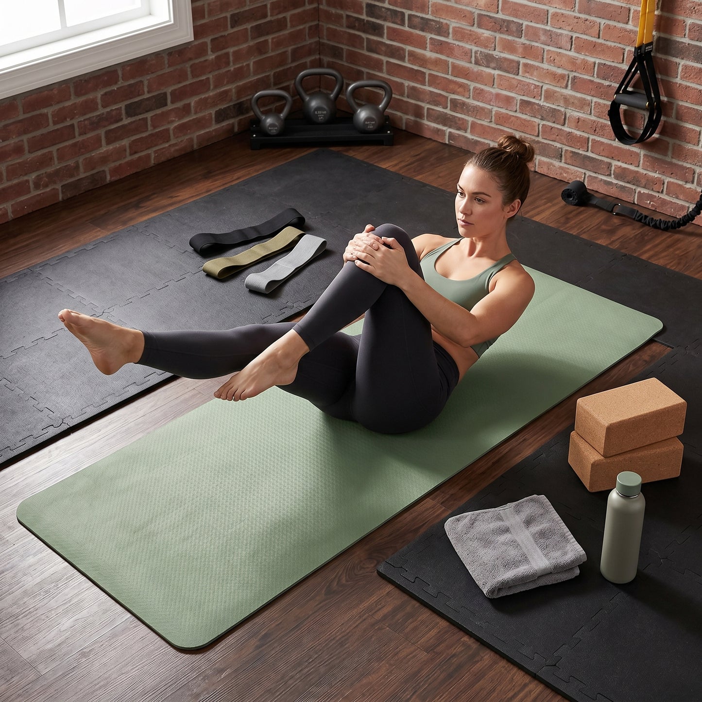 Wellness Favorite | Premium Non-Slip Yoga Mat | Home & Studio Practice | For Yoga Enthusiasts | Elegant Sage Green Finish