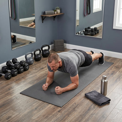Wellness Essential | Premium Non-Slip Yoga Mat | Home & Studio Practice | For Active Lifestyles | Modern Gray Finish