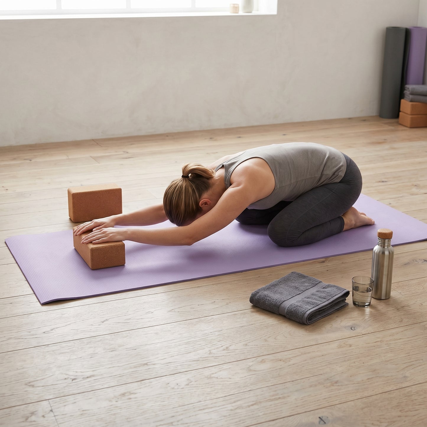 Wellness Must-Have | Premium Non-Slip Yoga Mat | Home & Studio Practice | For Yoga Enthusiasts | Elegant Lavender Finish