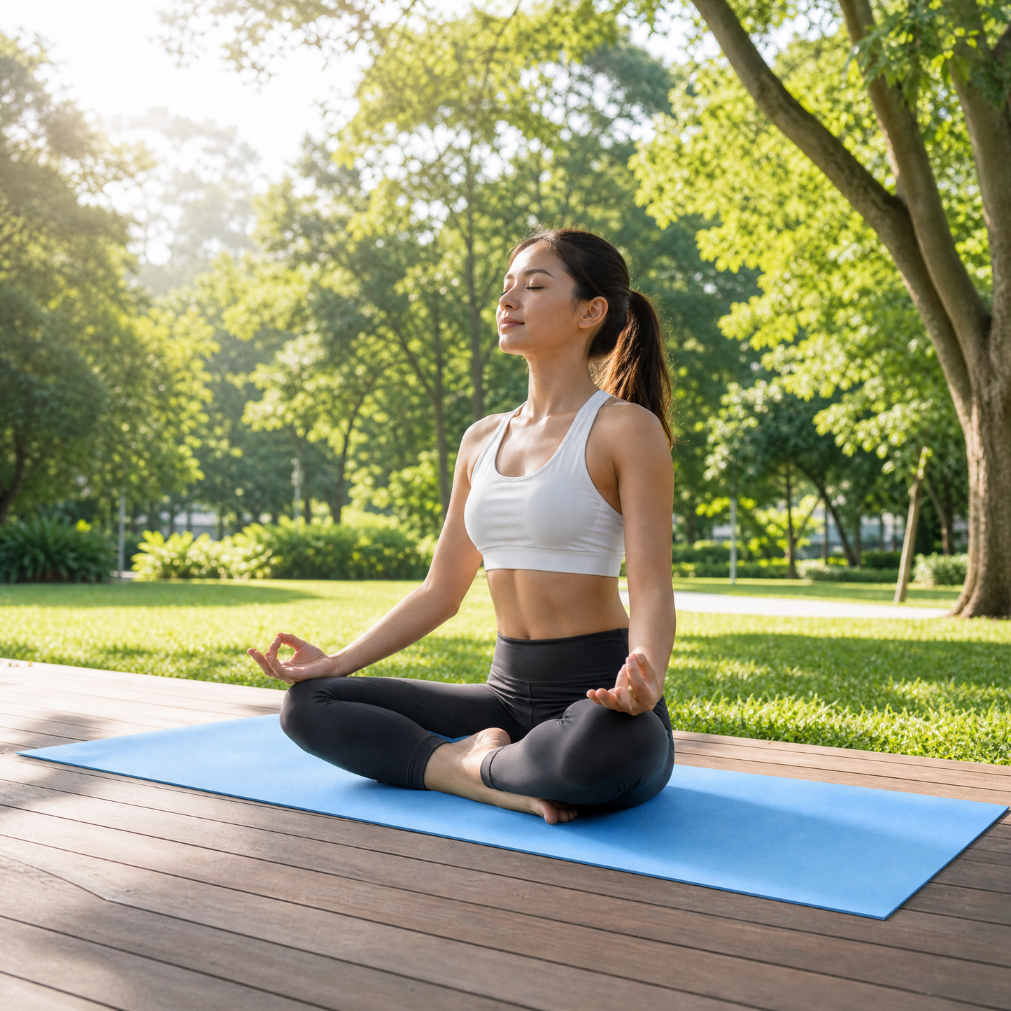 Daily Wellness Essential | Premium Non-Slip Yoga Mat | Home & Studio Practice | For Yoga Enthusiasts | Refreshing Sky Blue Finish
